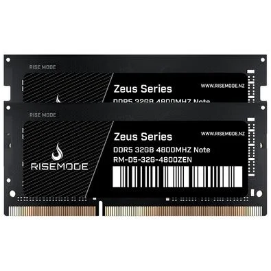 MEMÓRIA NOTEBOOK ZEUS SERIES BLACK DDR5 64GB (2X 32GB) 4800MHZ CL40