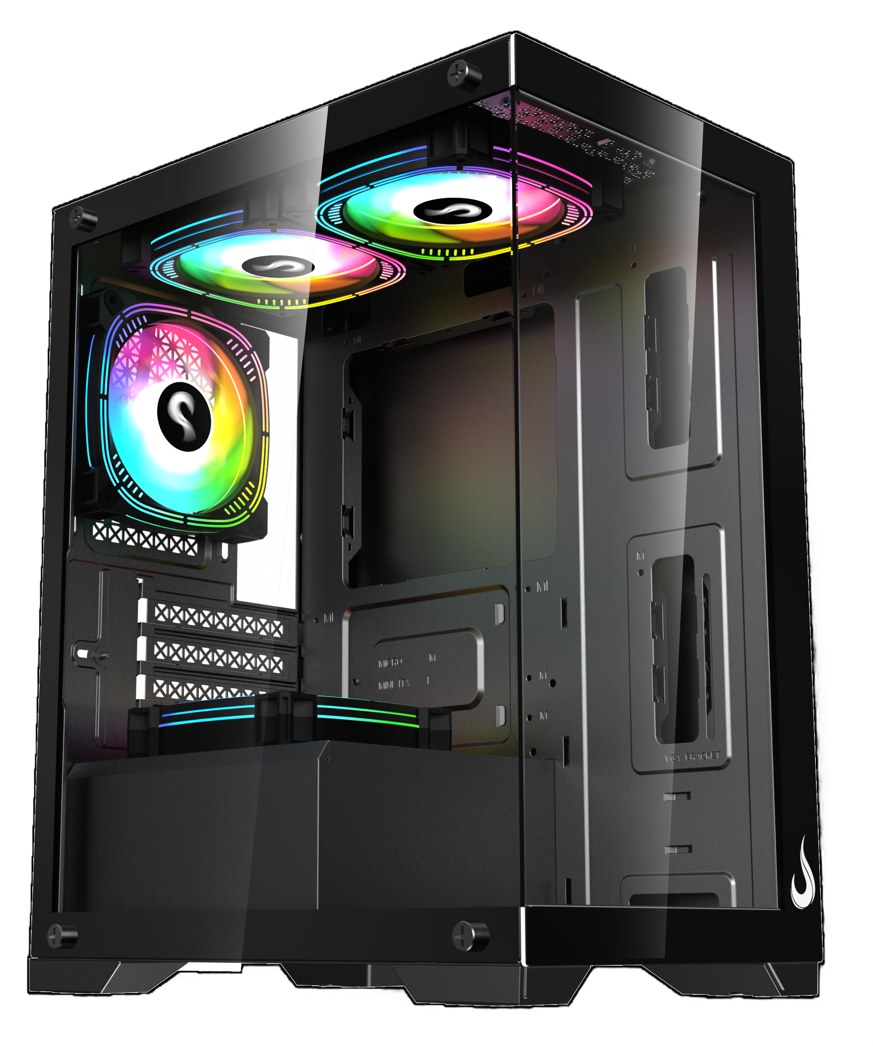 GABINETE CRYSTAL GLASS 01 BLACK