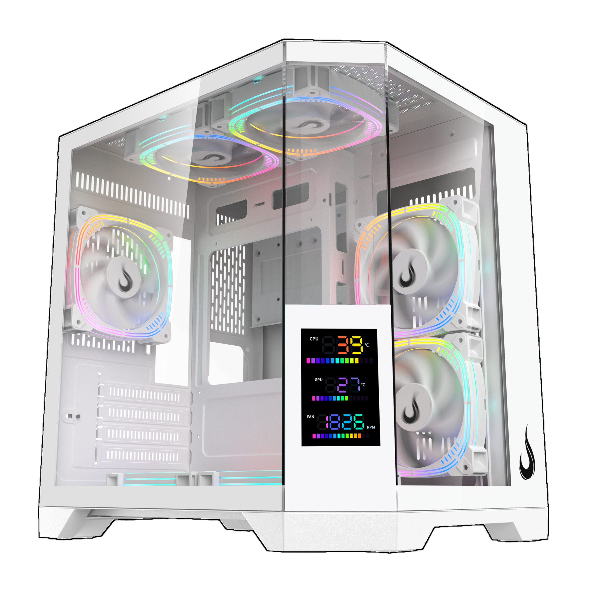 GABINETE ZEUS GLASS SCREEN 01 WHITE