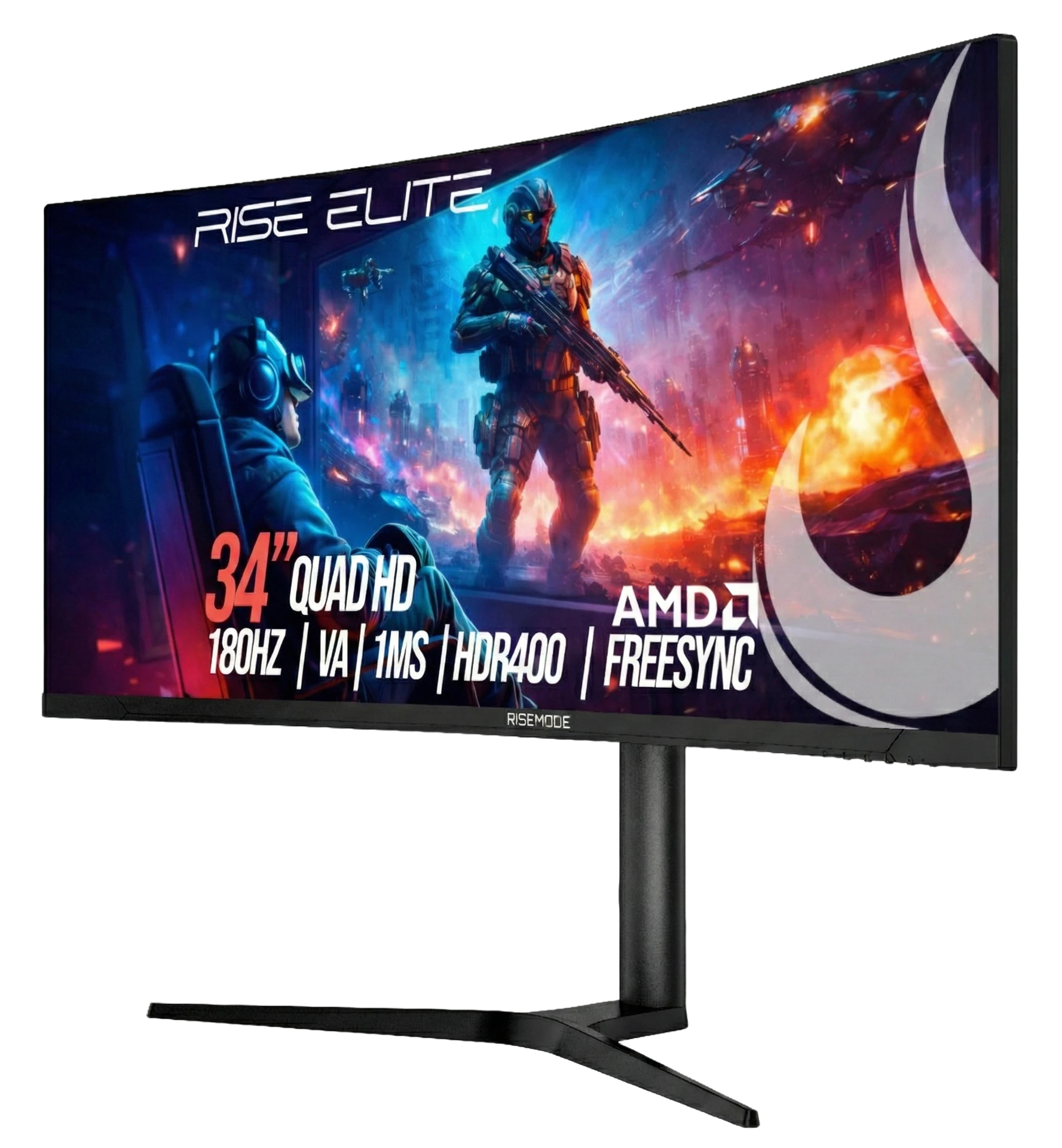 MONITOR GAMER CURVO PRIME 34” QHD 180HZ 1MS IPS FREESYNC HDR400