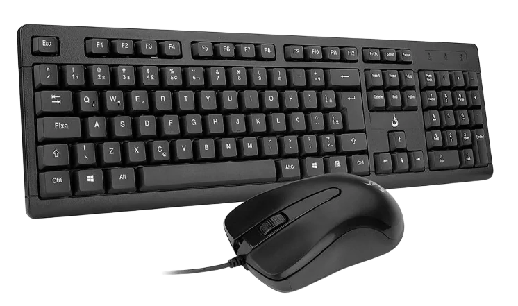 KIT TECLADO E MOUSE OFFICE OF 01 PRETO
