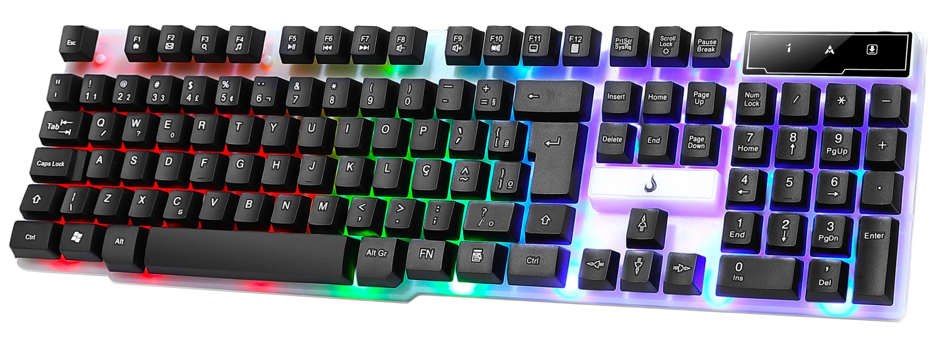 TECLADO G1 FULL RGB PRETO E BRANCO