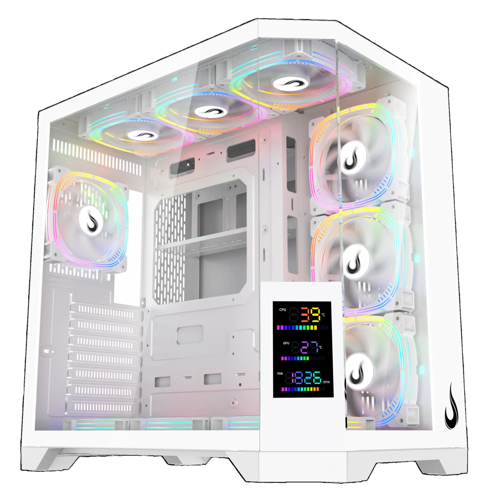 GABINETE ZEUS GLASS SCREEN 02 WHITE