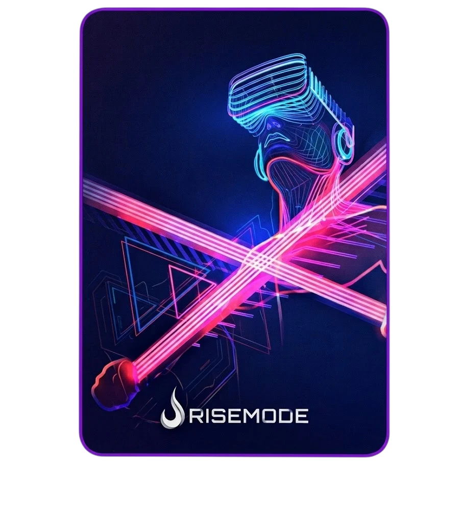 MOUSEPAD RISE GAMING NEON MÉDIO BORDA COSTURADA
