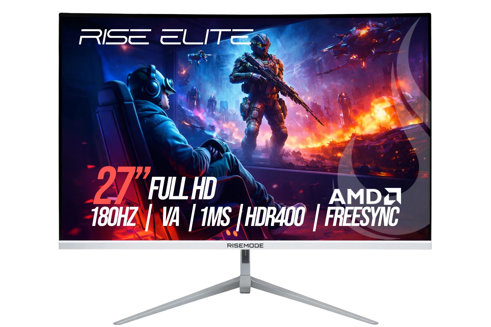 MONITOR GAMER CURVO RISE MODE PRIME 27" FULL HD 180HZ