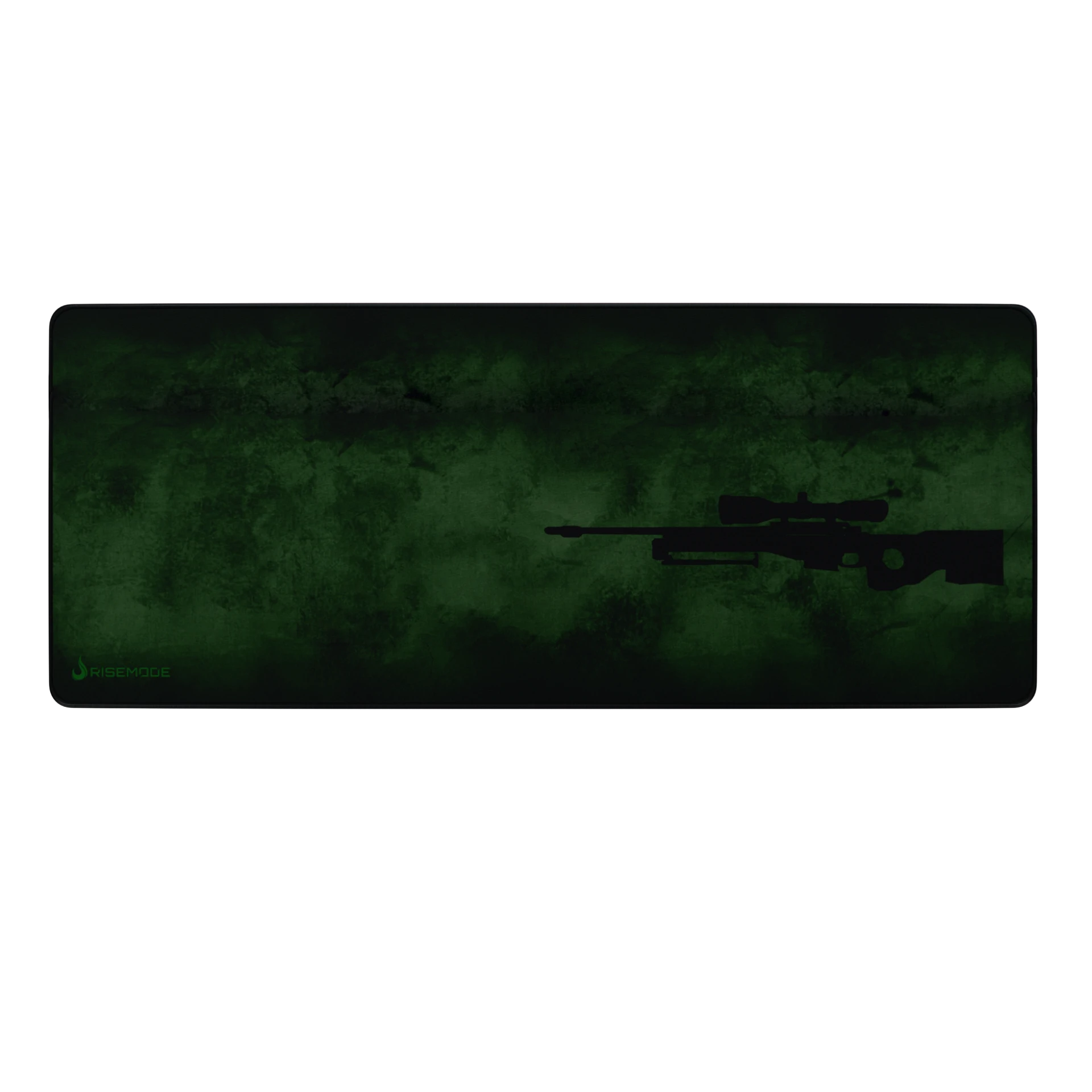 MOUSEPAD RISE GAMING SNIPER GREEN PRO EXTENDED BORDA COSTURADA