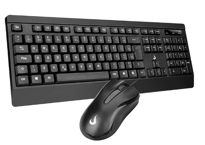 KIT TECLADO E MOUSE OFFICE OF 02 PRETO