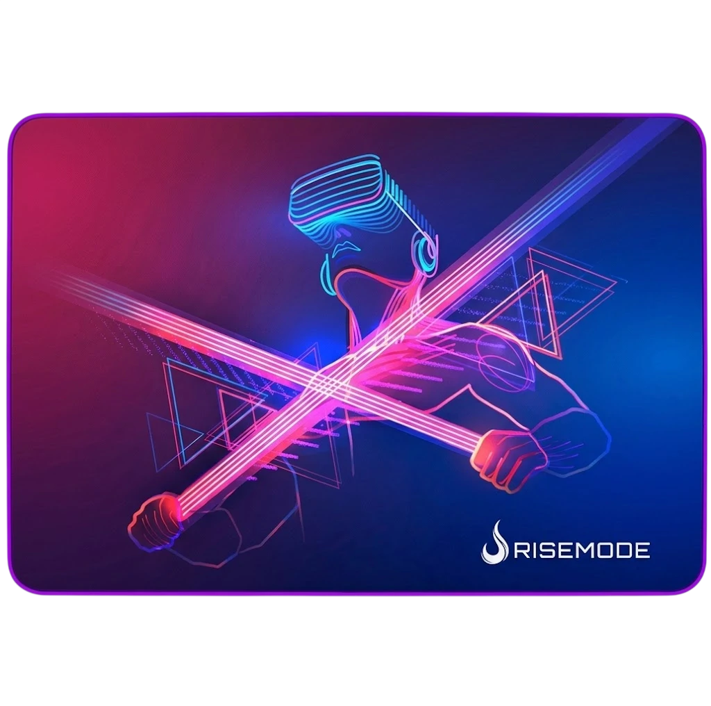 MOUSEPAD RISE GAMING NEON GRANDE BORDA COSTURADA