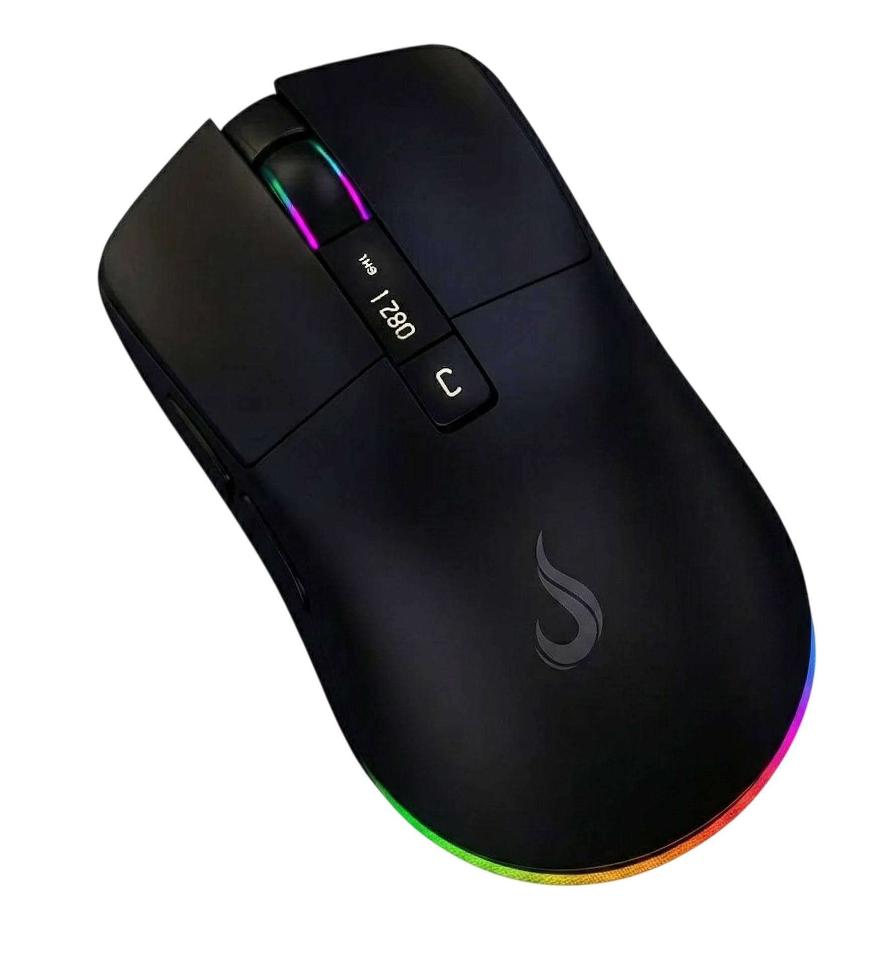 MOUSE GAMER GHOST DISPLAY BLACK RGB