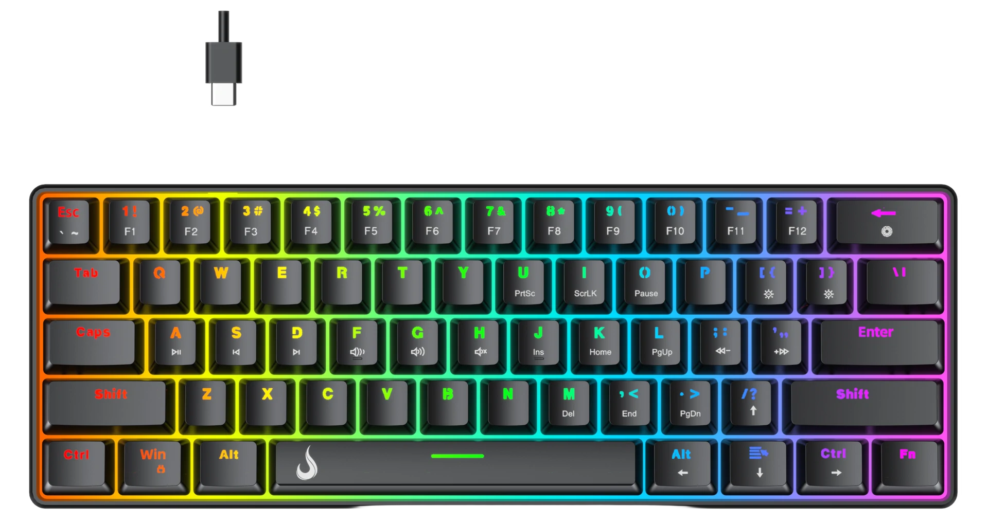 TECLADO MECÂNICO GM1 RGB SWITCH BLUE