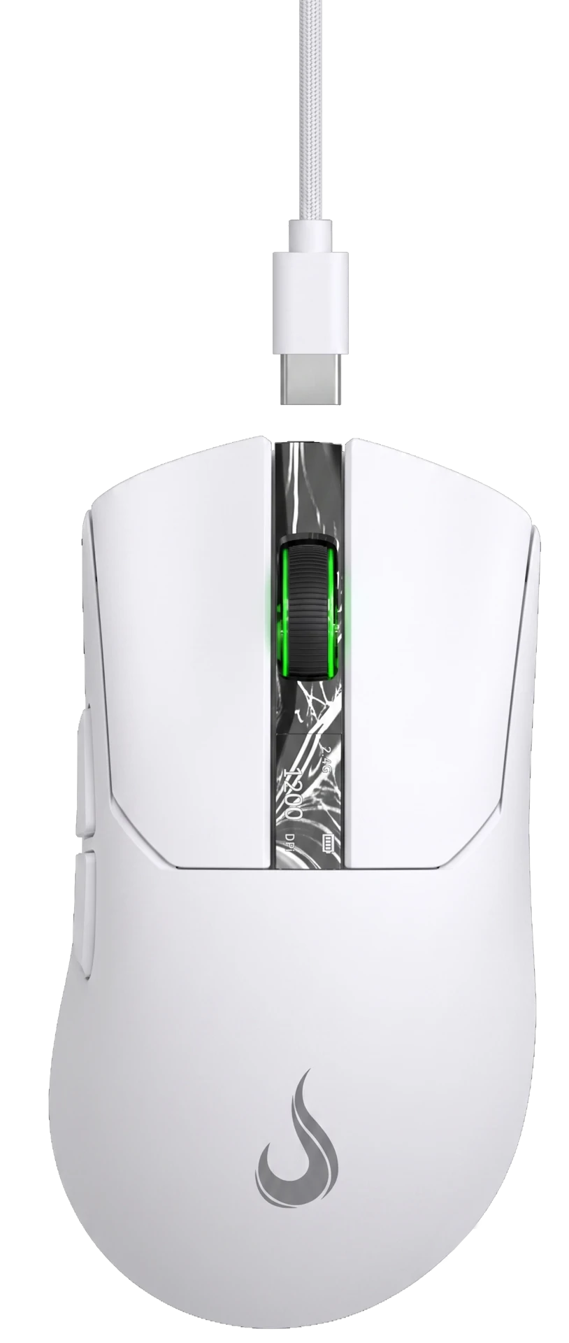 MOUSE GAMER GHOST DISPLAY WHITE RGB