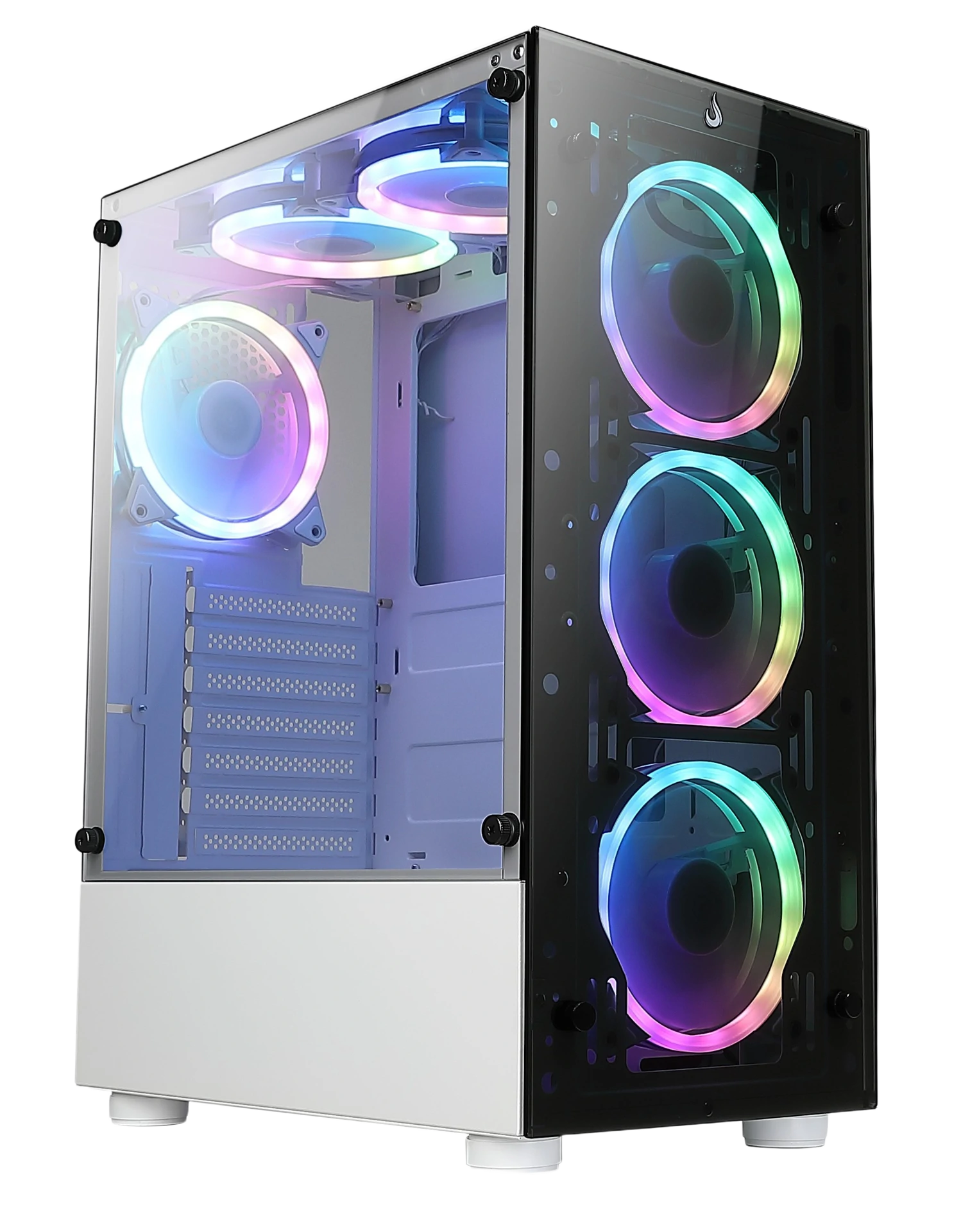 GABINETE GLASS 06X WHITE - 6 FANS ARGB