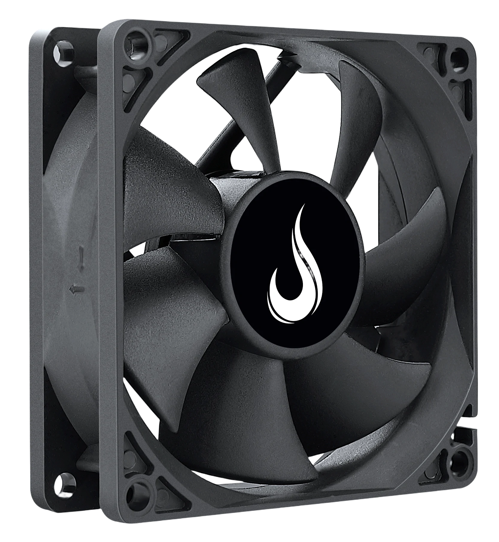 FAN BLACK 80MM SEM LED