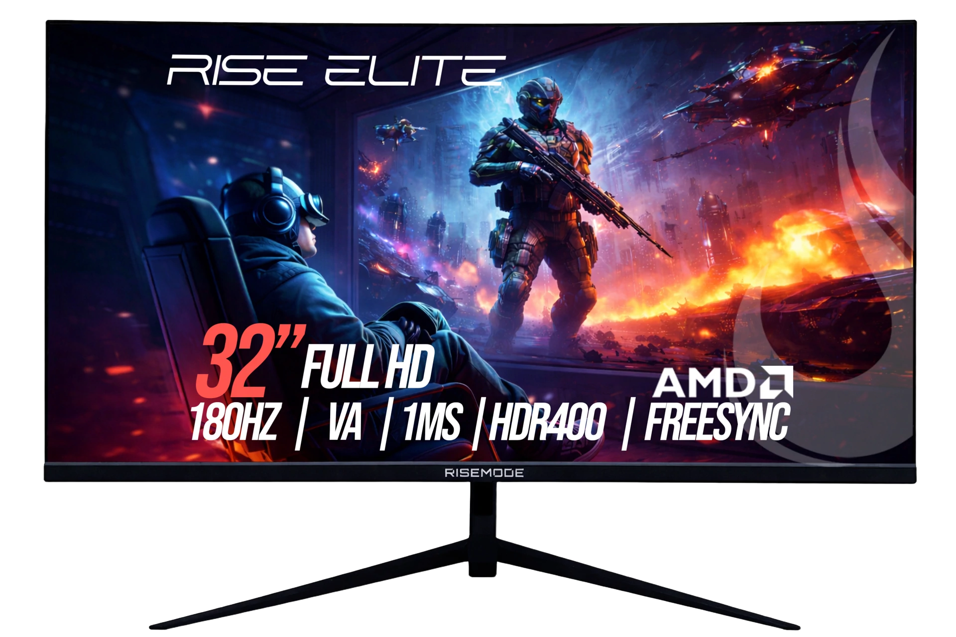 MONITOR GAMER CURVO ELITE 32” FULL HD 180HZ 1MS VA FREESYNC HDR400