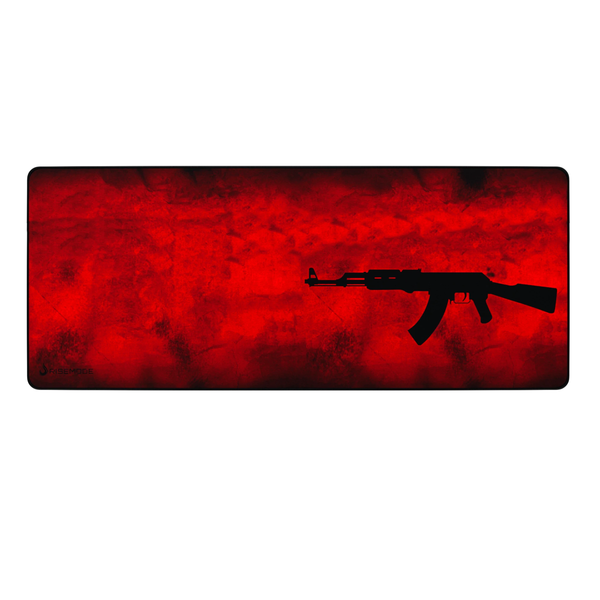MOUSEPAD RISE GAMING AK47 PRO RED EXTENDED BORDA COSTURADA