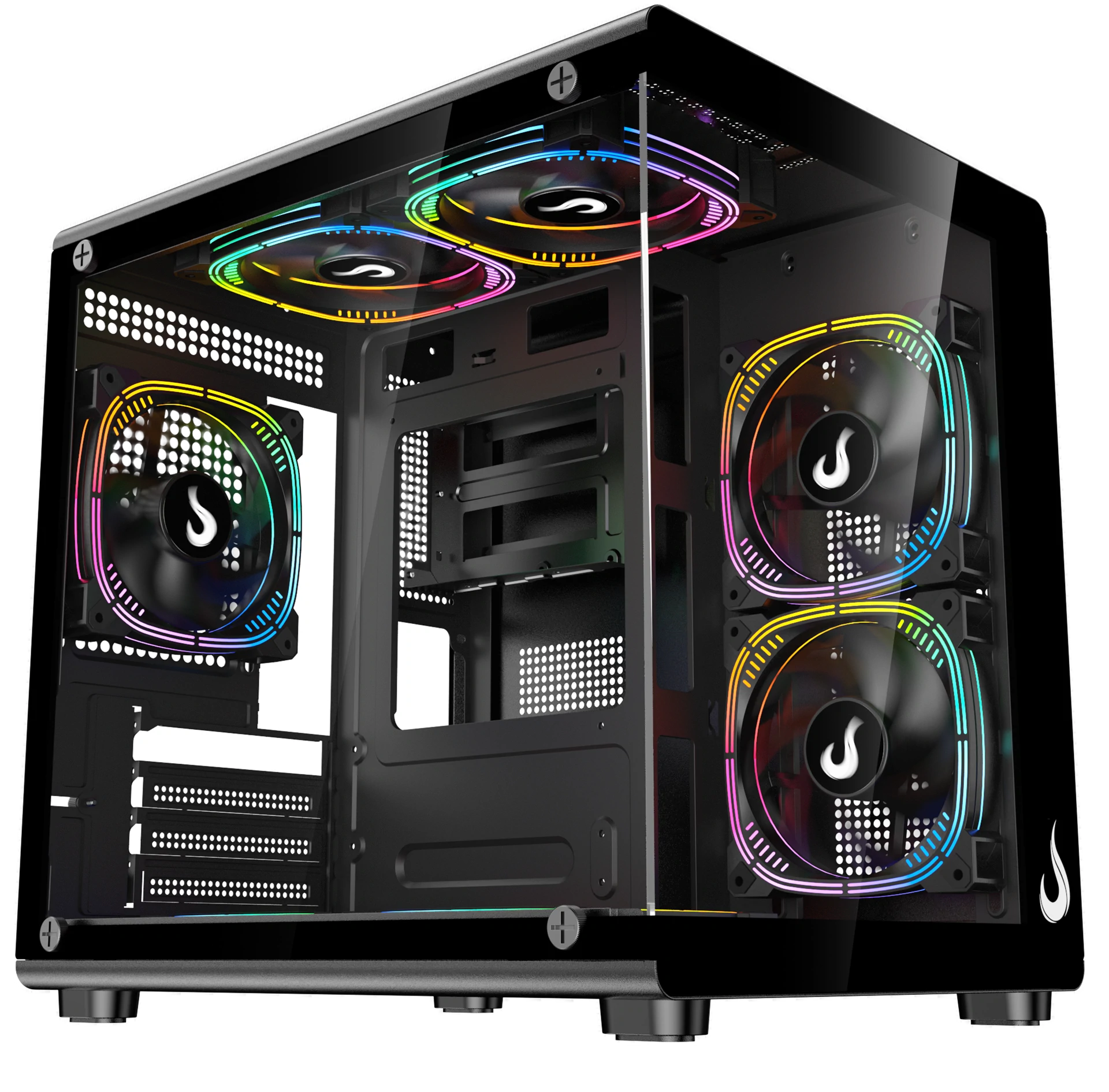GABINETE GAMER GALAXY GLASS X MINI BLACK
