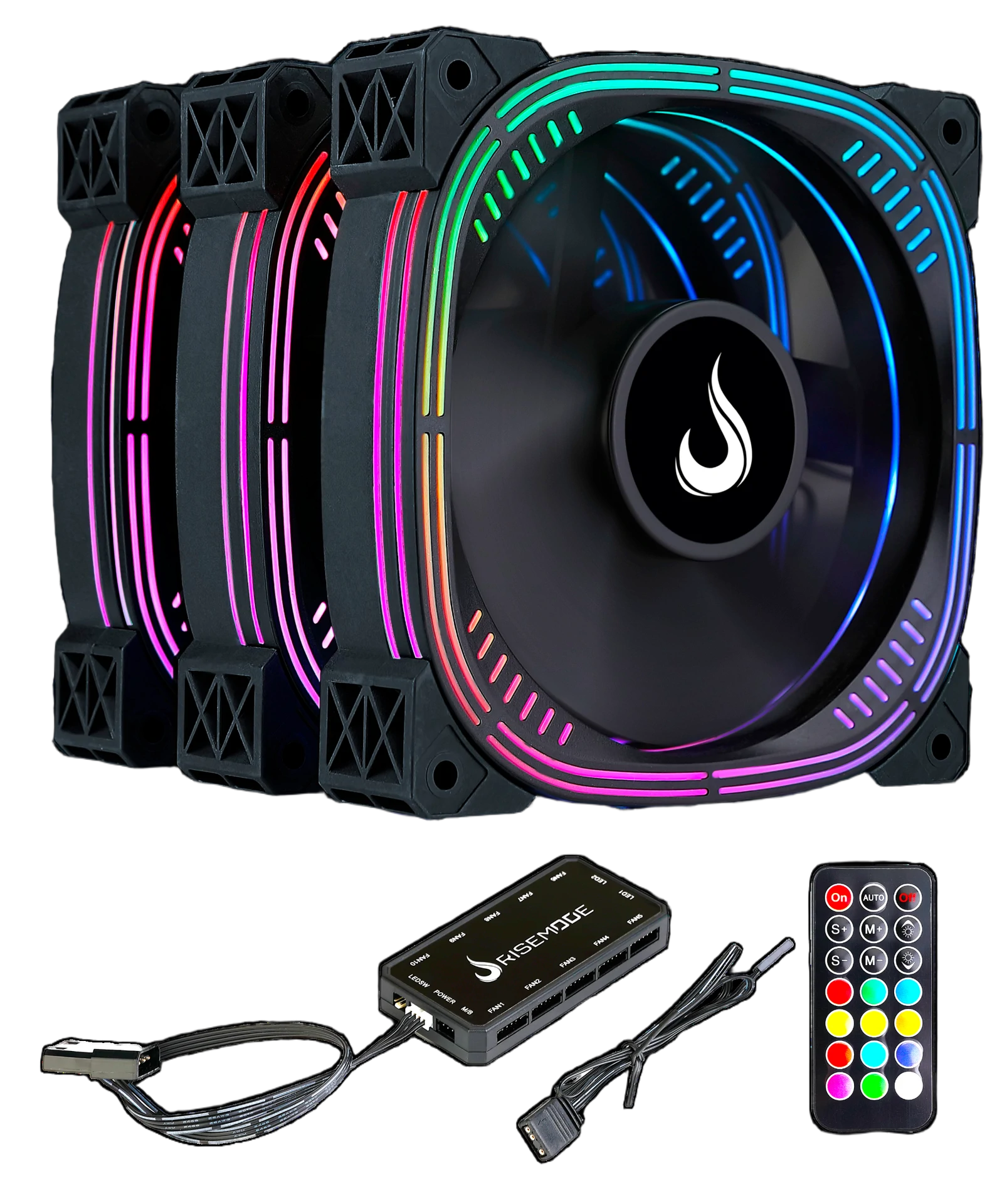 KIT FAN AURA PRO BLACK ARGB
