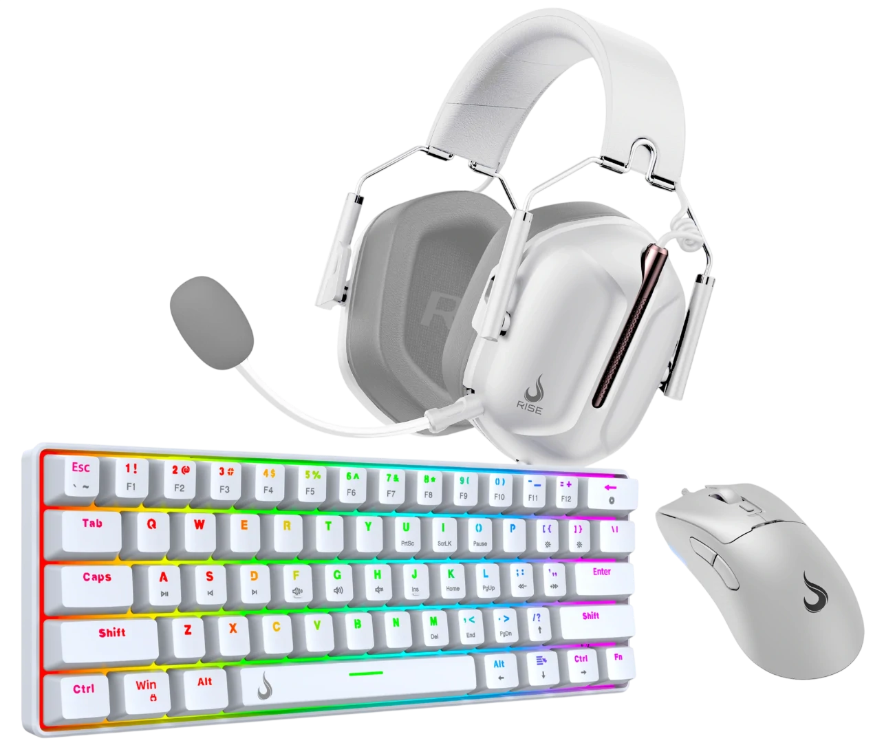 COMBO GAMER FULL SET 03 WHITE SWITCH RED