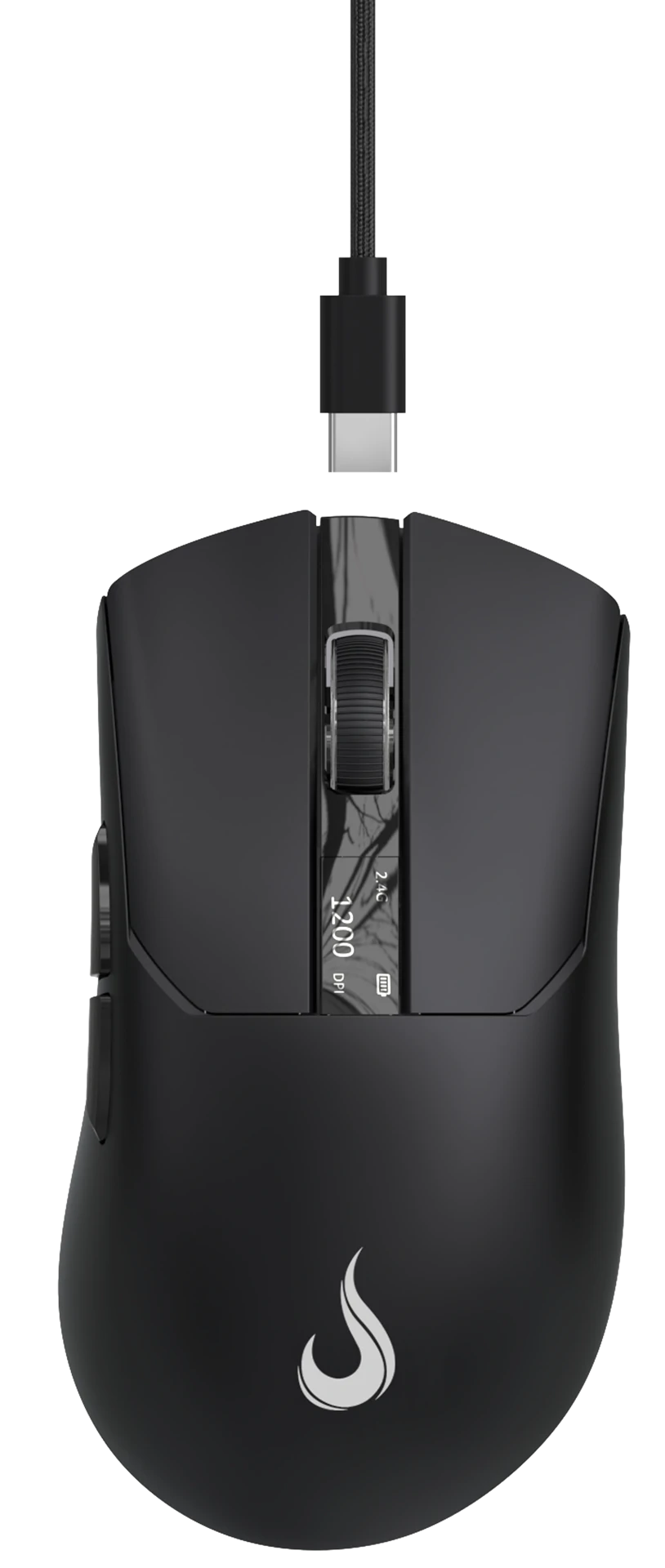 MOUSE GAMER GHOST DISPLAY BLACK
