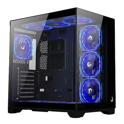 GABINETE GALAXY GLASS STANDARD V2 BLACK (SEM FANS)