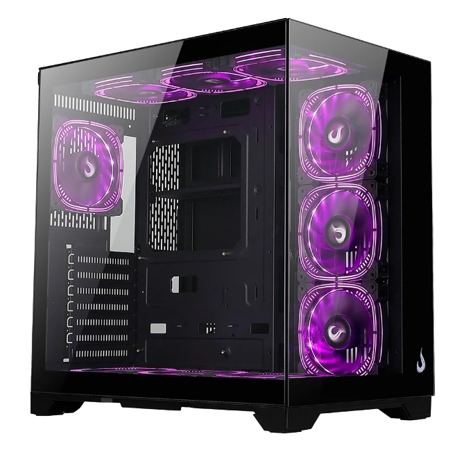 GABINETE GALAXY GLASS STANDARD V2 BLACK ARGB