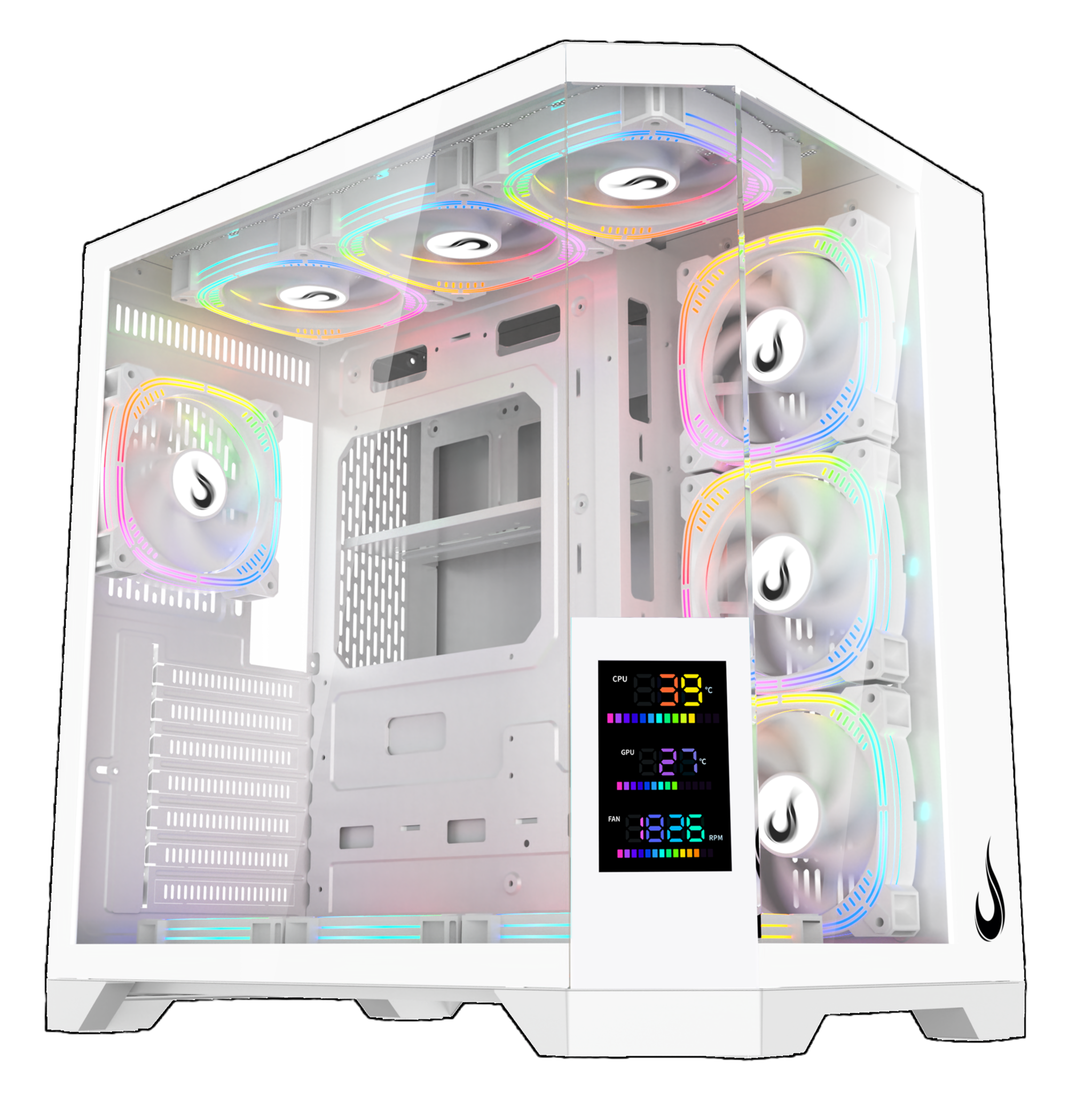 GABINETE ZEUS GLASS SCREEN 02 WHITE
