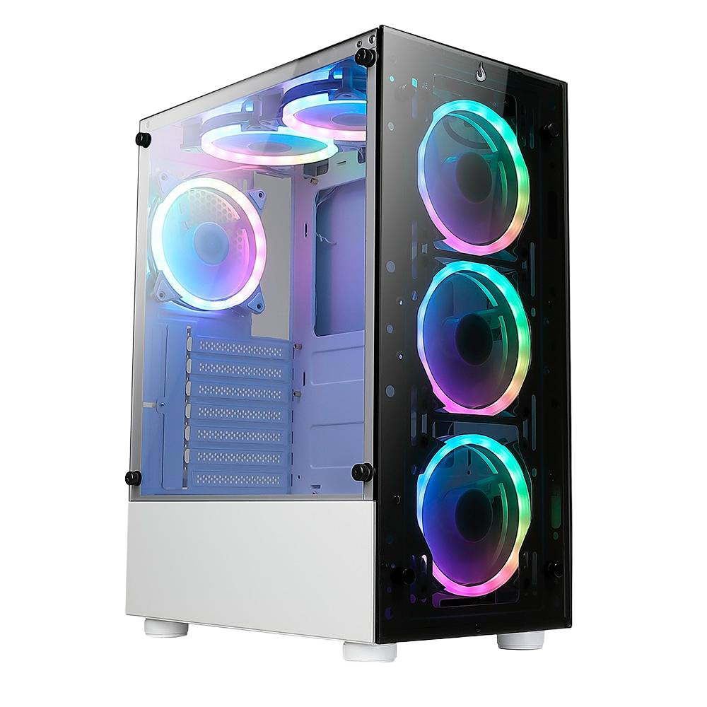 GABINETE GLASS 06X WHITE - 6 FANS ARGB